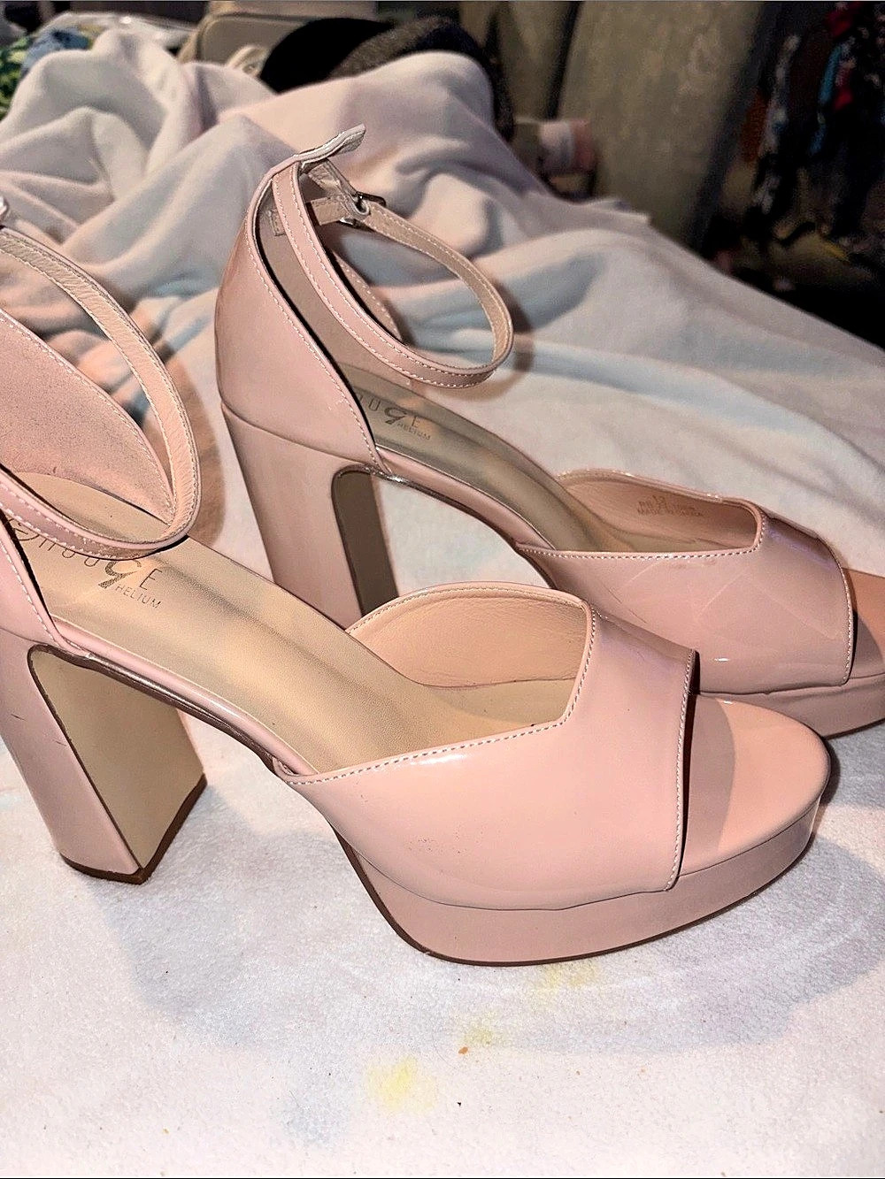 ROUGE Women's Pink Platform Heels US 12